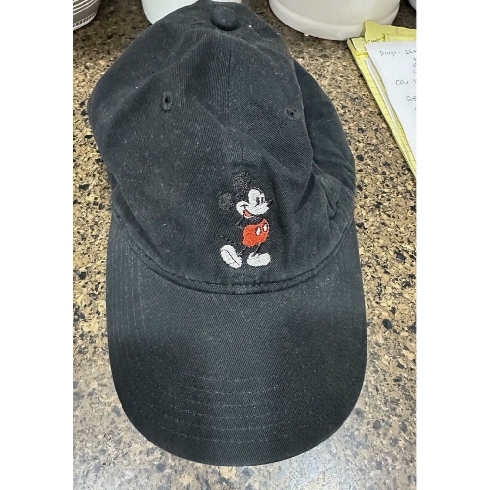 disney mickey mouse black adjustable baseball cap toddler